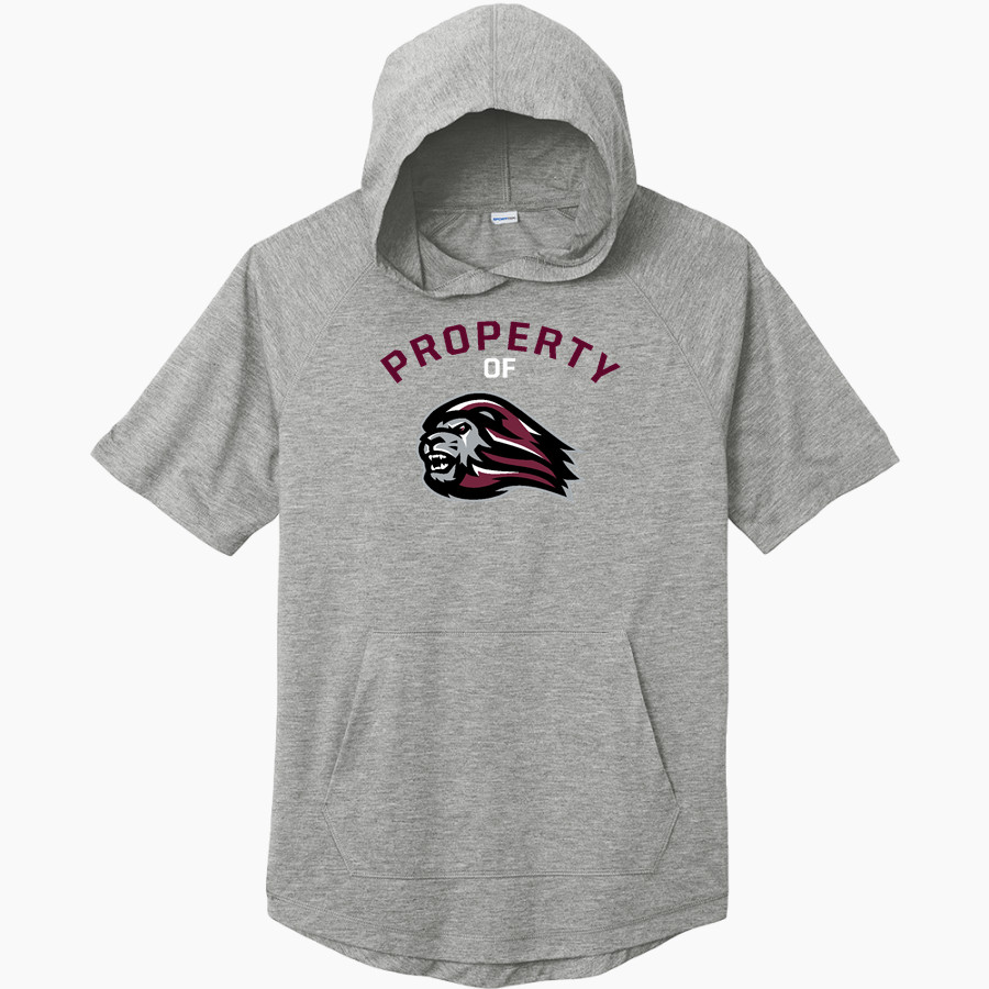 Ludlow Lions <span class="pdp-name-mascot">Lions</span> Sport-Tek Men's PosiCharge Tri-Blend Wicking Short Sleeve Hoodie