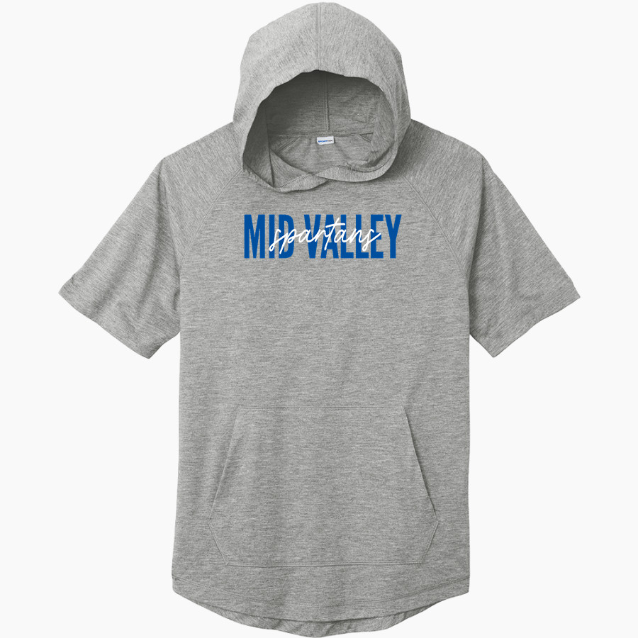 MID VALLEY HIGH SCHOOL SPARTANS <span class="pdp-name-mascot">MID VALLEY SPARTANS</span> Sport-Tek Men's PosiCharge Tri-Blend Wicking Short Sleeve Hoodie