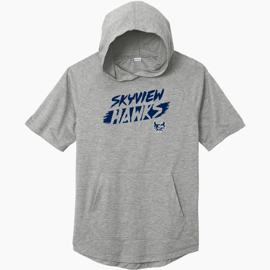 Skyview Hawks <span class="pdp-name-mascot">Skyview Hawks</span> Sport-Tek Men's PosiCharge Tri-Blend Wicking Short Sleeve Hoodie