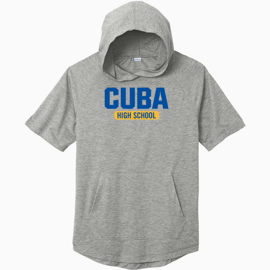 CUBA HIGH SCHOOL RAMS Sport-Tek Men's PosiCharge Tri-Blend Wicking Short Sleeve Hoodie