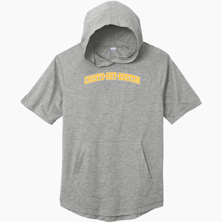 CRISTO-REY-BOSTON HIGH SCHOOL Knights <span class="pdp-name-mascot">CRISTO - REY-BOSTON PANTHERS</span> Sport-Tek Men's PosiCharge Tri-Blend Wicking Short Sleeve Hoodie