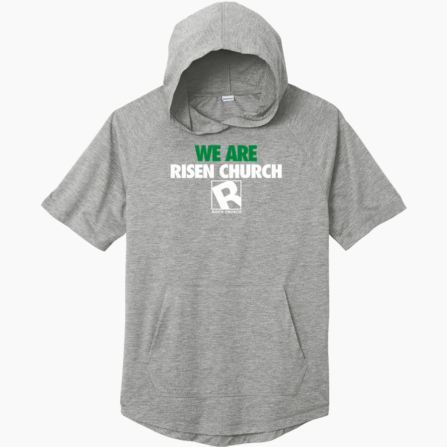 Risen Church <span class="pdp-name-mascot">Risen Church</span> Sport-Tek Men's PosiCharge Tri-Blend Wicking Short Sleeve Hoodie