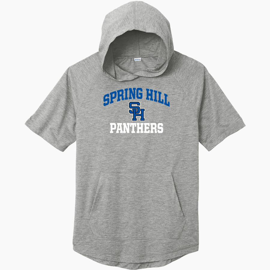 Spring Hill Panthers <span class="pdp-name-mascot">Spring Hill Panthers</span> Sport-Tek Men's PosiCharge Tri-Blend Wicking Short Sleeve Hoodie