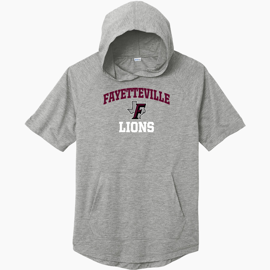 FAYETTEVILLE HIGH SCHOOL LIONS <span class="pdp-name-mascot">FAYETTEVILLE LIONS</span> Sport-Tek Men's PosiCharge Tri-Blend Wicking Short Sleeve Hoodie