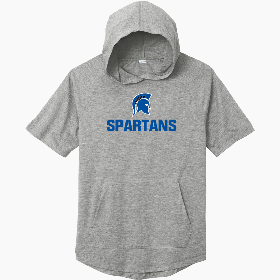CENTENNIAL HIGH SCHOOL SPARTANS <span class="pdp-name-mascot">CENTENNIAL SPARTANS</span> Sport-Tek Men's PosiCharge Tri-Blend Wicking Short Sleeve Hoodie