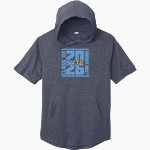 SANGAMON VALLEY HIGH SCHOOL STORM Sport-Tek Men's PosiCharge Tri-Blend Wicking Short Sleeve Hoodie Front Thumbnail