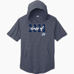 REAVIS HIGH SCHOOL RAMS Sport-Tek Men's PosiCharge Tri-Blend Wicking Short Sleeve Hoodie Front Thumbnail