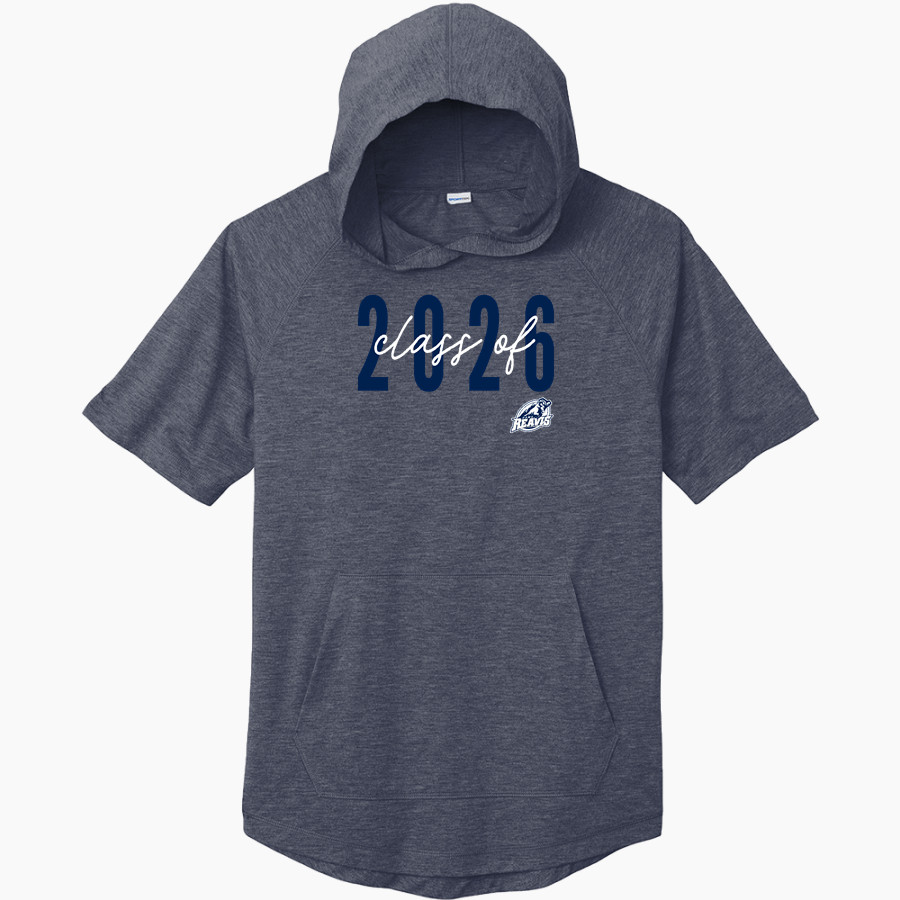 REAVIS HIGH SCHOOL RAMS Sport-Tek Men's PosiCharge Tri-Blend Wicking Short Sleeve Hoodie