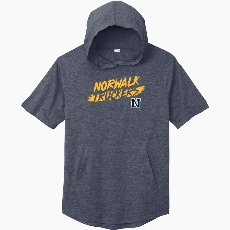 NORWALK HIGH SCHOOL TRUCKERS <span class="pdp-name-mascot">NORWALK TRUCKERS</span> Sport-Tek Men's PosiCharge Tri-Blend Wicking Short Sleeve Hoodie