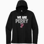 PERRY HIGH SCHOOL MAROONS Sport-Tek Men's PosiCharge Tri-Blend Long Sleeve Hoodie Tee Front Thumbnail