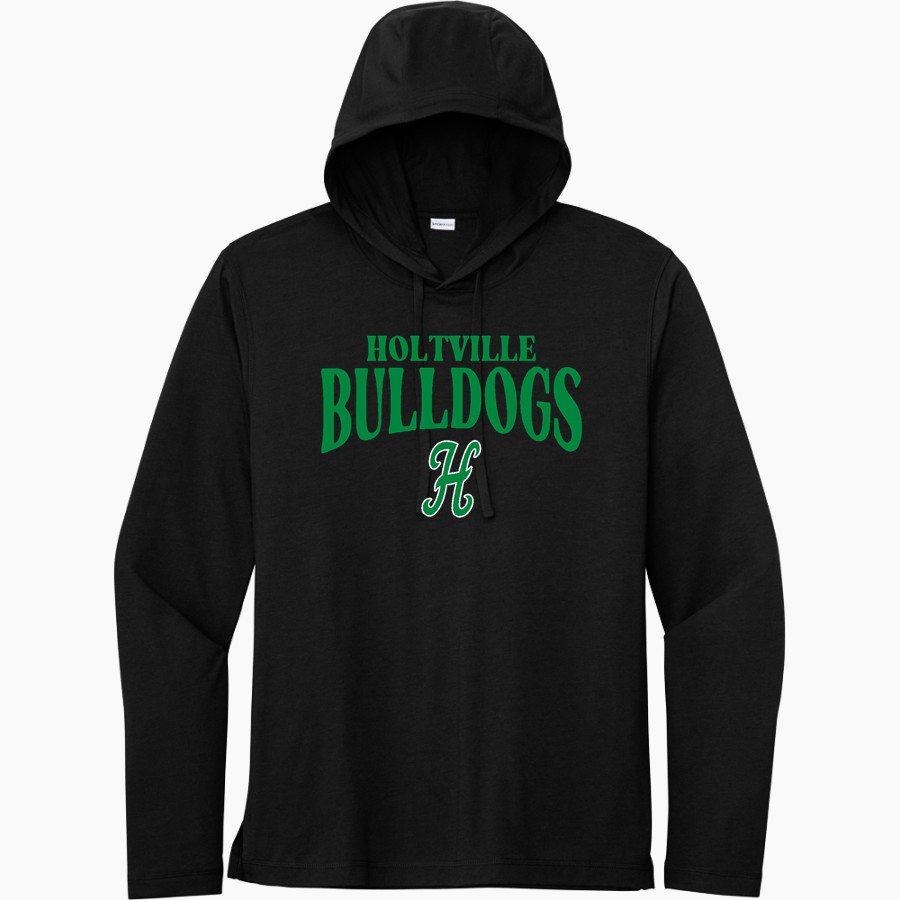HOLTVILLE HIGH SCHOOL BULLDOGS Sport-Tek Men's PosiCharge Tri-Blend Long Sleeve Hoodie Tee