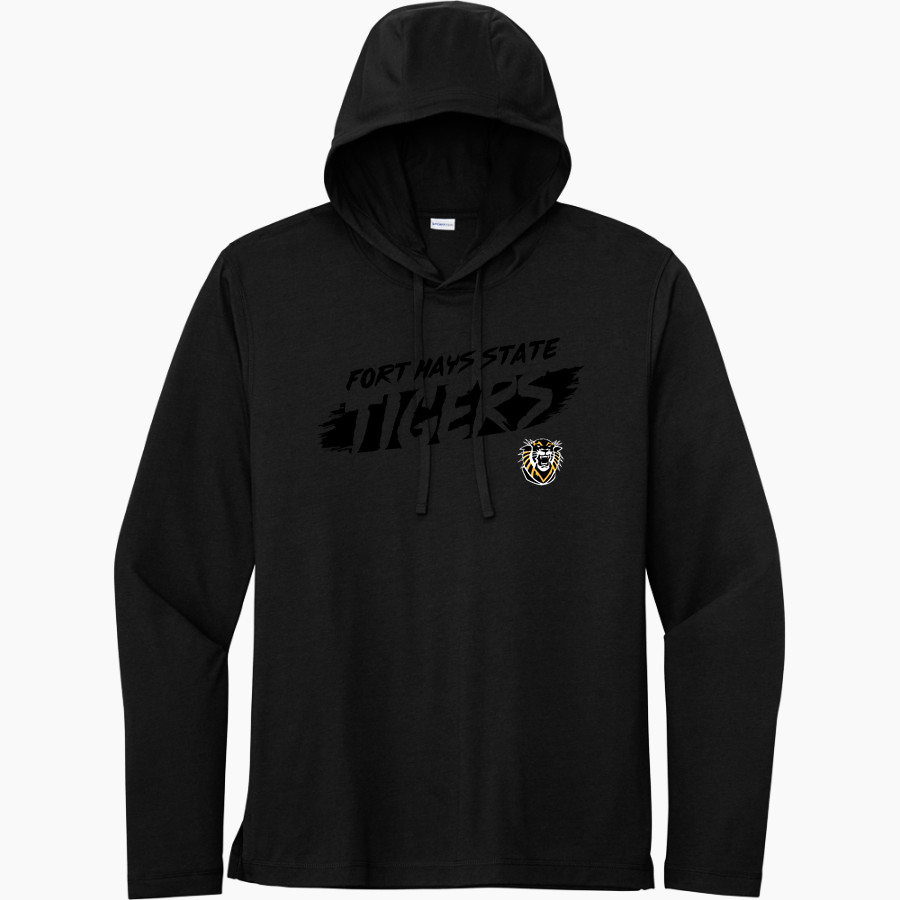 Fort Hays State University Tigers Sport-Tek Men's PosiCharge Tri-Blend Long Sleeve Hoodie Tee