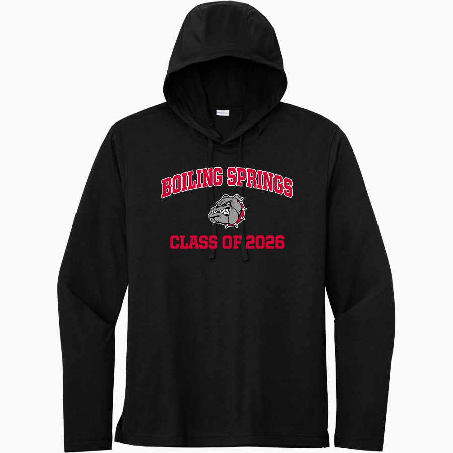 Boiling Springs Middle School bulldogs offical sideline store <span class="pdp-name-mascot">Boiling Springs Bulldogs</span> Sport-Tek Men's PosiCharge Tri-Blend Long Sleeve Hoodie Tee