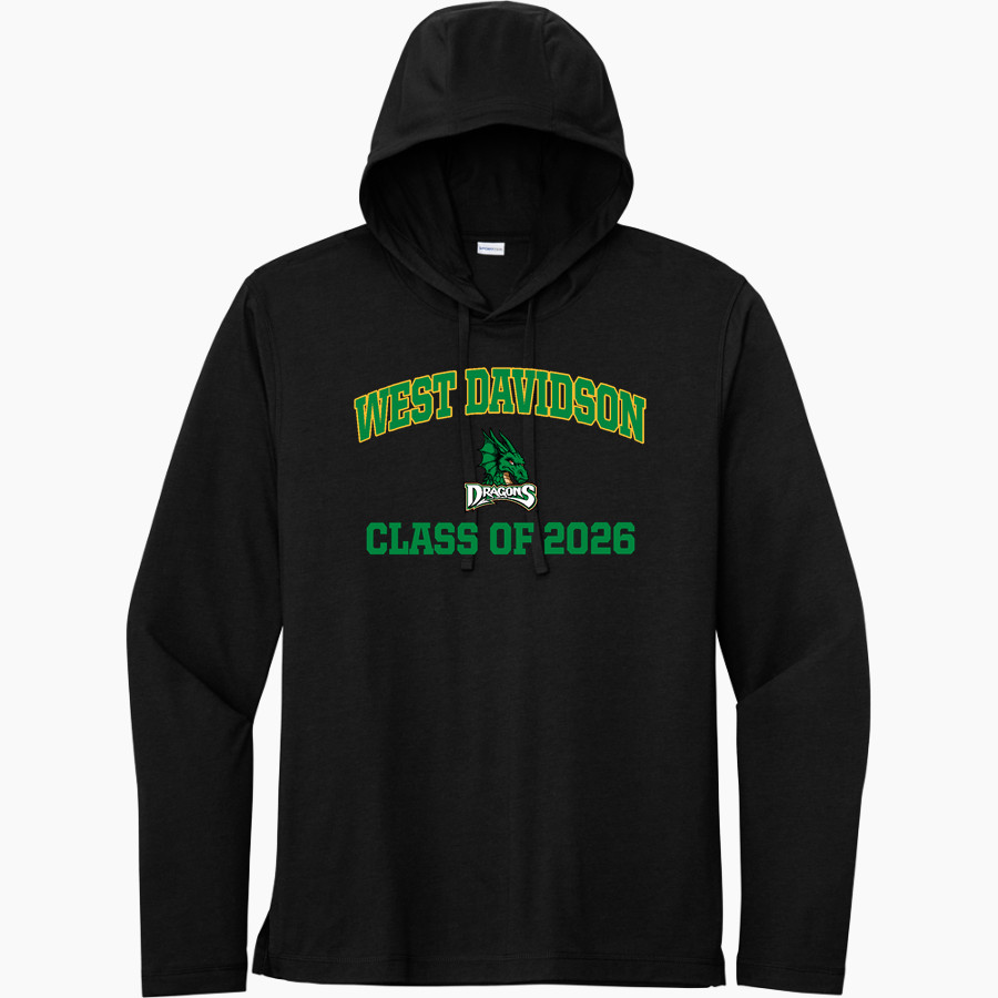 WEST DAVIDSON HIGH SCHOOL DRAGONS Sport-Tek Men's PosiCharge Tri-Blend Long Sleeve Hoodie Tee