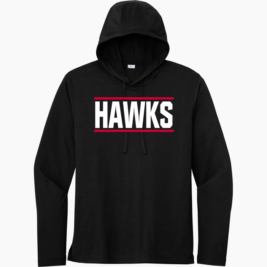 APIS Hawks <span class="pdp-name-mascot">Asia Pacific International GreenHawks</span> Sport-Tek Men's PosiCharge Tri-Blend Long Sleeve Hoodie Tee