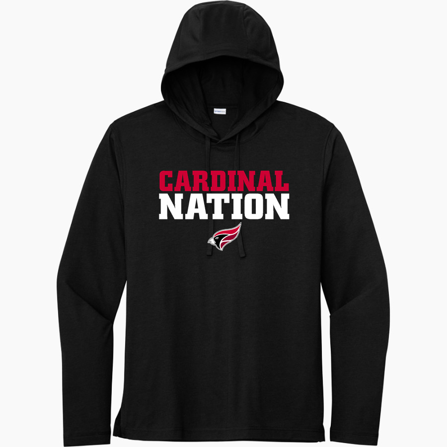 LAWNDALE HIGH SCHOOL CARDINALS <span class="pdp-name-mascot">LAWNDALE CARDINALS</span> Sport-Tek Men's PosiCharge Tri-Blend Long Sleeve Hoodie Tee