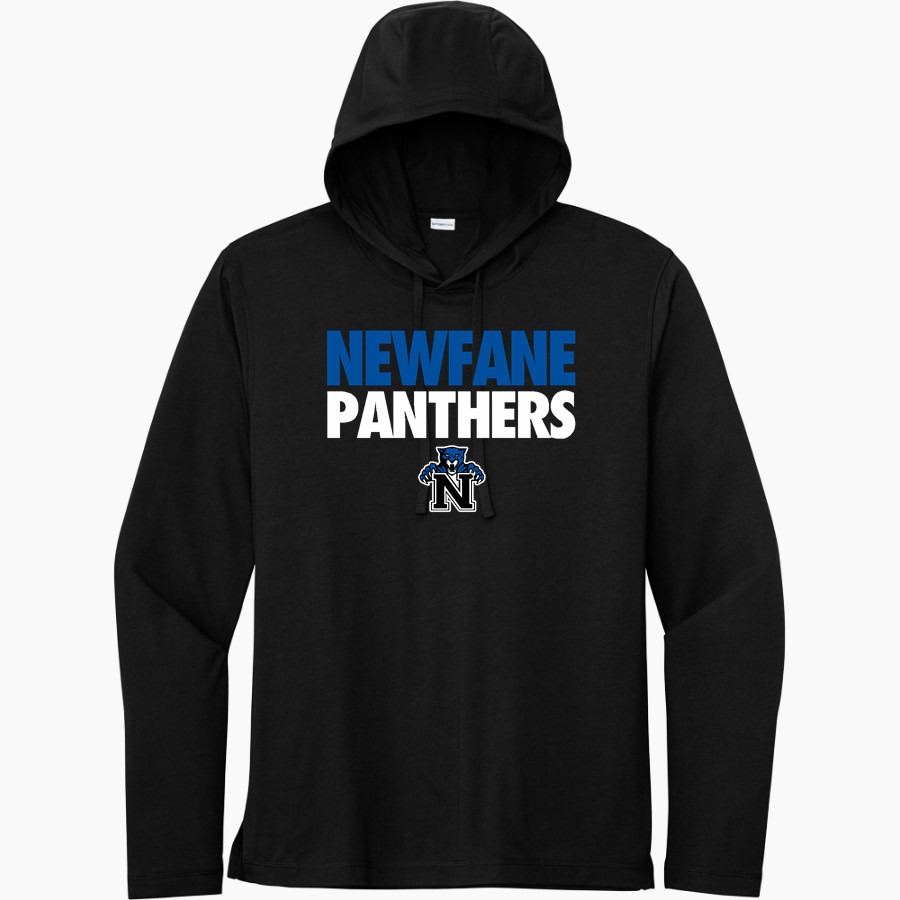 NEWFANE HIGH SCHOOL PANTHERS Sport-Tek Men's PosiCharge Tri-Blend Long Sleeve Hoodie Tee