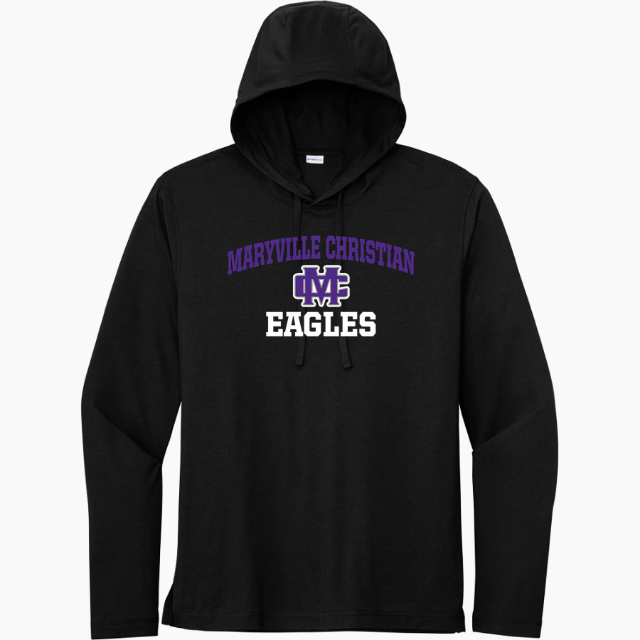 MARYVILLE CHRISTIAN SCHOOL EAGLES <span class="pdp-name-mascot">MARYVILLE CHRISTIAN EAGLES</span> Sport-Tek Men's PosiCharge Tri-Blend Long Sleeve Hoodie Tee