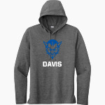 DAVIS SENIOR HIGH SCHOOL BLUE DEVILS <span class="pdp-name-mascot">DAVIS BLUE DEVILS</span> Sport-Tek Men's PosiCharge Tri-Blend Long Sleeve Hoodie Tee Front Thumbnail