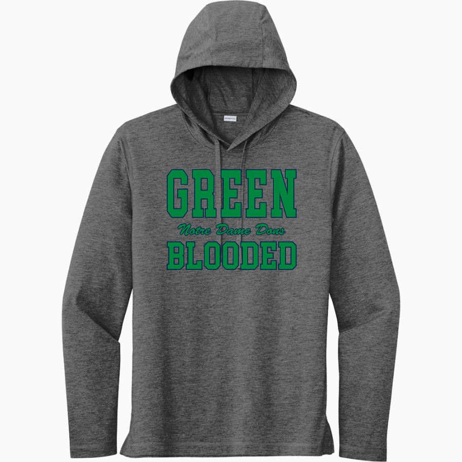 Notre Dame College Prep The Official Online Store <span class="pdp-name-mascot">Notre Dame Dons</span> Sport-Tek Men's PosiCharge Tri-Blend Long Sleeve Hoodie Tee