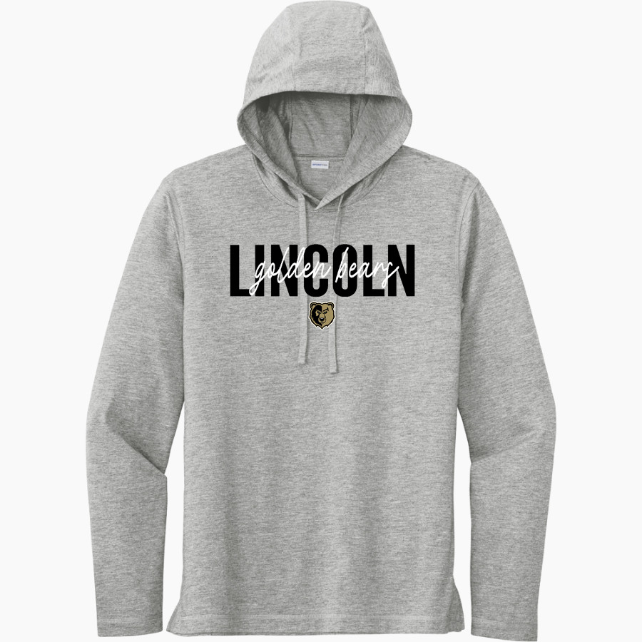 LINCOLN HIGH SCHOOL GOLDEN BEARS <span class="pdp-name-mascot">LINCOLN GOLDEN BEARS</span> Sport-Tek Men's PosiCharge Tri-Blend Long Sleeve Hoodie Tee