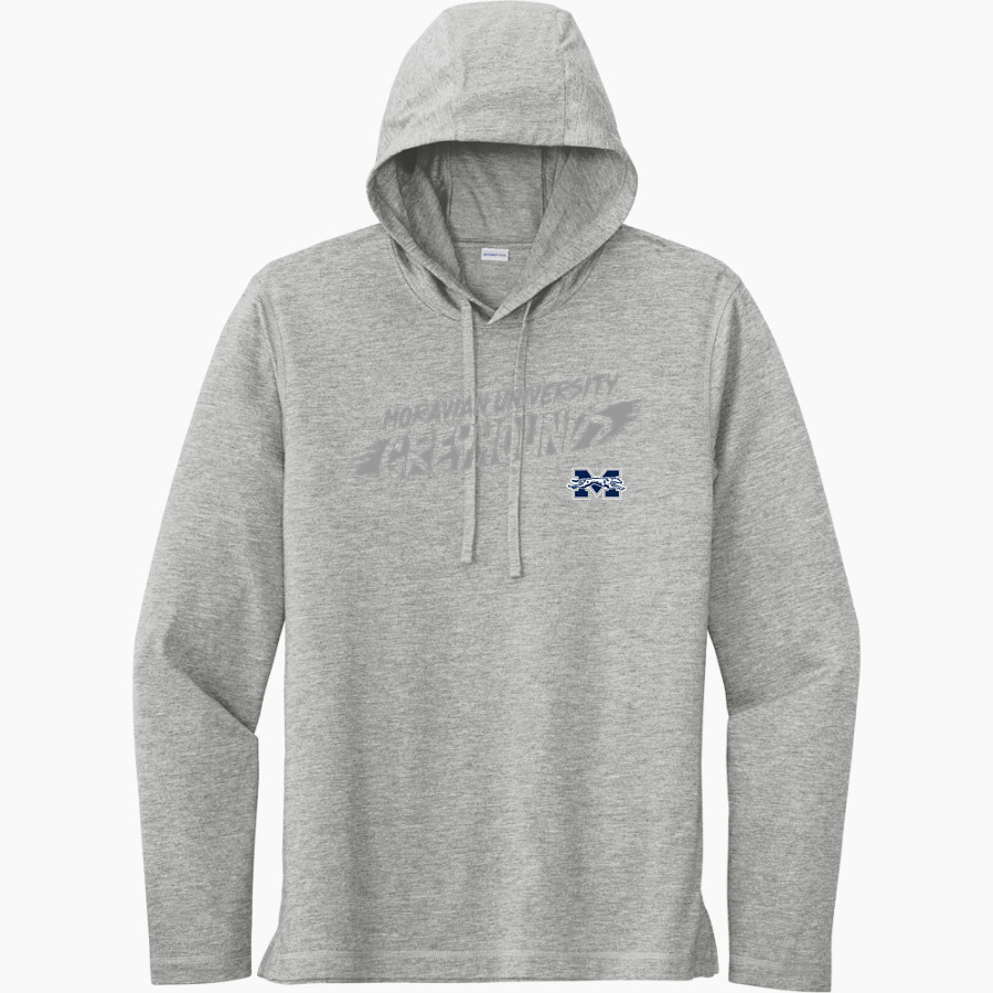 Moravian University Greyhounds <span class="pdp-name-mascot">Moravian University Greyhounds</span> Sport-Tek Men's PosiCharge Tri-Blend Long Sleeve Hoodie Tee