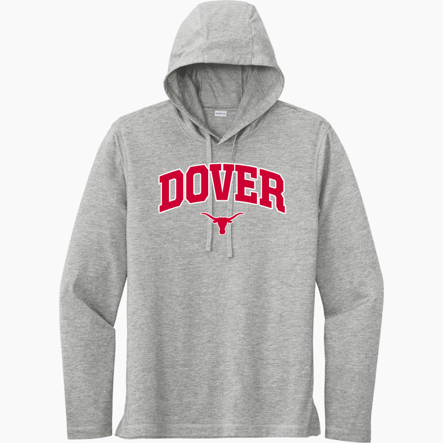 DOVER HIGH SCHOOL LONGHORNS Sport-Tek Men's PosiCharge Tri-Blend Long Sleeve Hoodie Tee