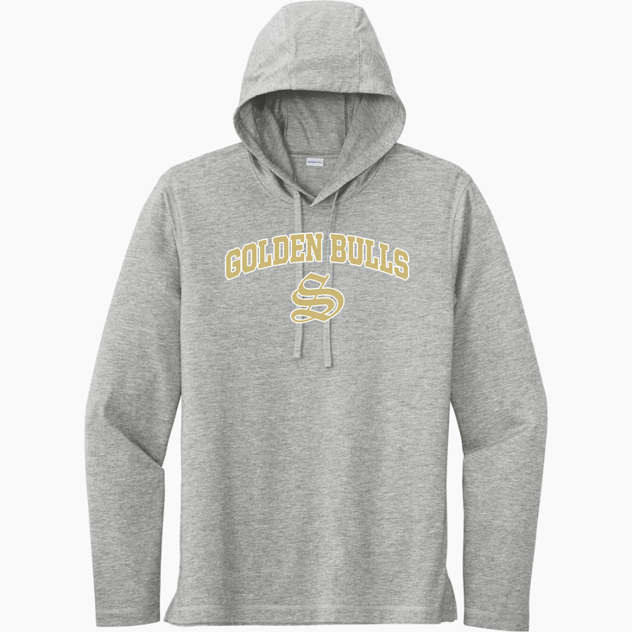 E E SMITH HIGH SCHOOL GOLDEN BULLS <span class="pdp-name-mascot">E E SMITH GOLDEN BULLS</span> Sport-Tek Men's PosiCharge Tri-Blend Long Sleeve Hoodie Tee