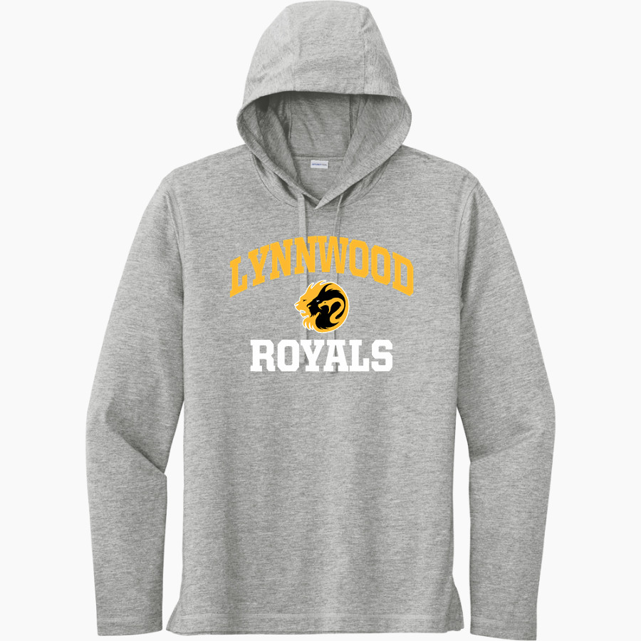 LYNNWOOD HIGH SCHOOL ROYALS <span class="pdp-name-mascot">LYNNWOOD ROYALS</span> Sport-Tek Men's PosiCharge Tri-Blend Long Sleeve Hoodie Tee