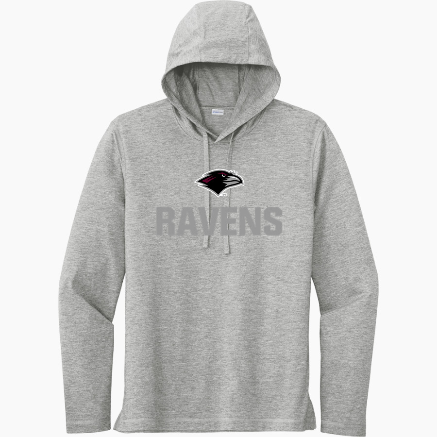ROSEMONT RAVENS <span class="pdp-name-mascot">ROSEMONT COLLEGE RAVENS</span> Sport-Tek Men's PosiCharge Tri-Blend Long Sleeve Hoodie Tee