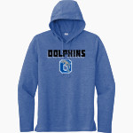 OCRACOKE SCHOOL DOLPHINS <span class="pdp-name-mascot">OCRACOKE DOLPHINS</span> Sport-Tek Men's PosiCharge Tri-Blend Long Sleeve Hoodie Tee Front Thumbnail
