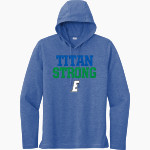 Eastern Florida State College <span class="pdp-name-mascot">Eastern Florida Titans</span> Sport-Tek Men's PosiCharge Tri-Blend Long Sleeve Hoodie Tee Front Thumbnail