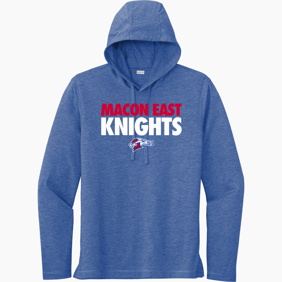 Macon East Knights <span class="pdp-name-mascot">Macon East Knights</span> Sport-Tek Men's PosiCharge Tri-Blend Long Sleeve Hoodie Tee