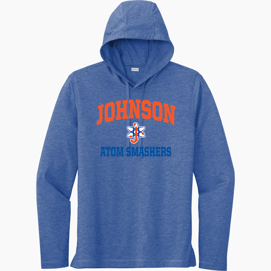 Johnson Atom Smashers <span class="pdp-name-mascot">Sol C. Johnson Atom Smashers</span> Sport-Tek Men's PosiCharge Tri-Blend Long Sleeve Hoodie Tee