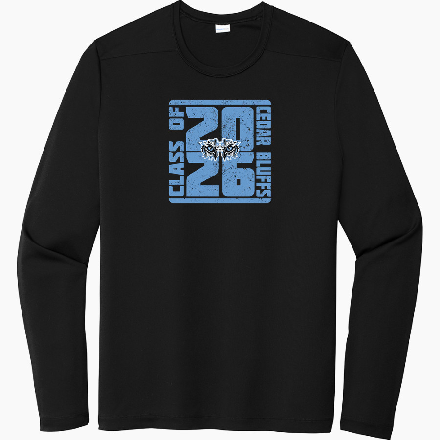 Cedar Bluffs Wildcats <span class="pdp-name-mascot">Cedar Bluffs Wildcats</span> Sport-Tek Men's Posi-UV Pro Long Sleeve T-Shirt