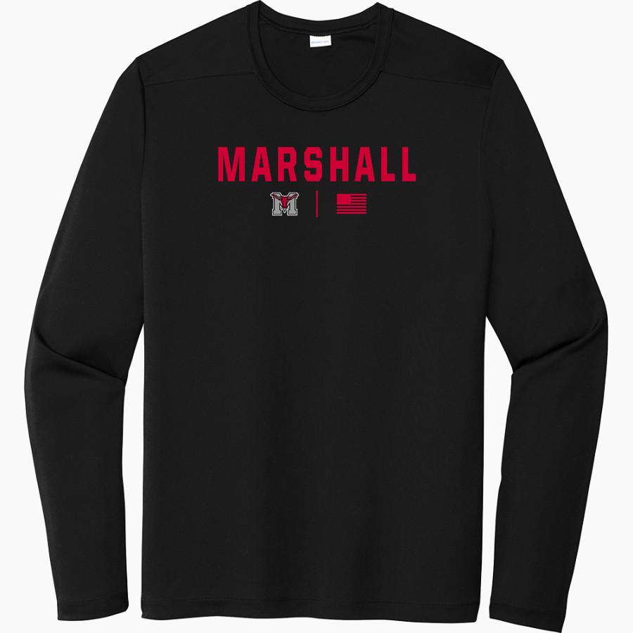 Marshall Mavericks Sport-Tek Men's Posi-UV Pro Long Sleeve T-Shirt