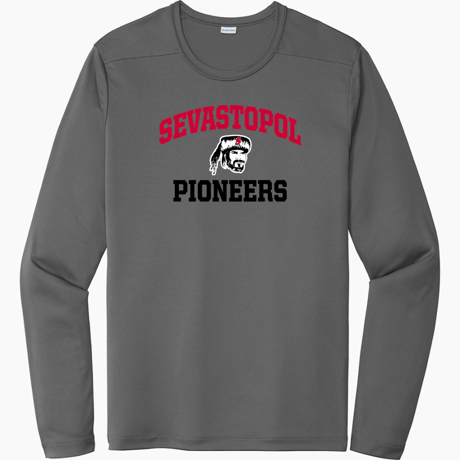 SEVASTOPOL HIGH SCHOOL PIONEERS <span class="pdp-name-mascot">SEVASTOPOL PIONEERS</span> Sport-Tek Men's Posi-UV Pro Long Sleeve T-Shirt
