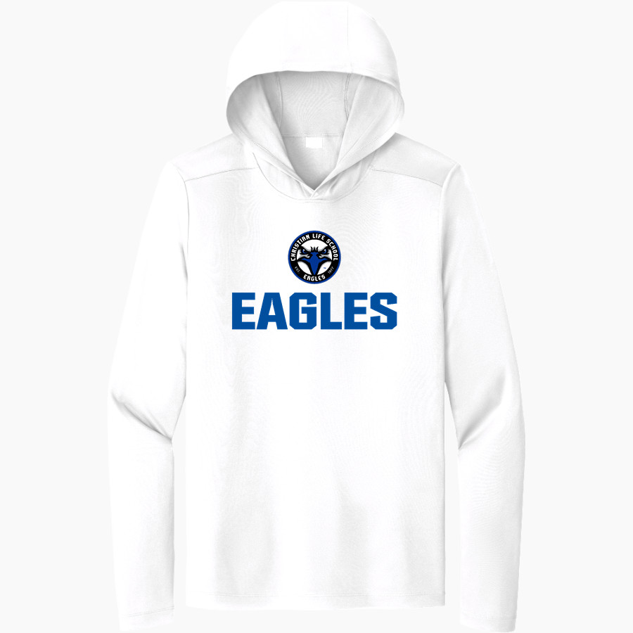 Christian Life School Eagles <span class="pdp-name-mascot">Christian Life School Eagles</span> Sport-Tek Men's Posi-UV Long Sleeve Hoodie