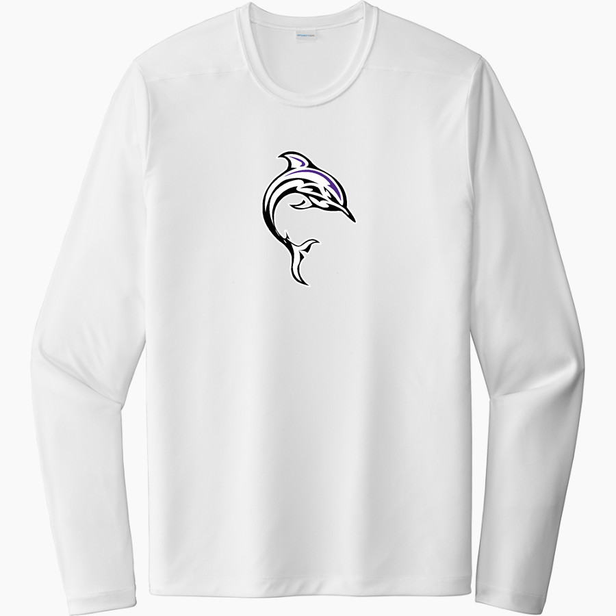 Bergman Dolphins <span class="pdp-name-mascot">Frank V. Bergman Elementary Dolphins</span> Sport-Tek Men's Posi-UV Pro Long Sleeve T-Shirt