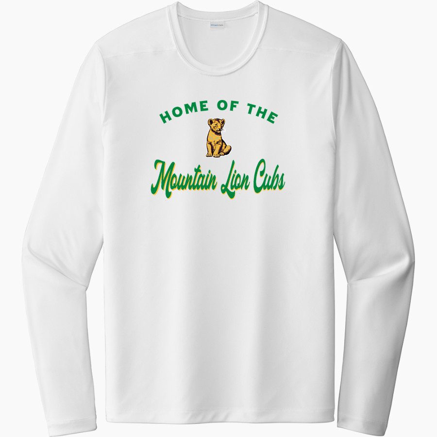 Methow Valley Elementary Mountain Lion Cubs <span class="pdp-name-mascot">Methow Valley Elementary School Mountain Lion Cubs</span> Sport-Tek Men's Posi-UV Pro Long Sleeve T-Shirt