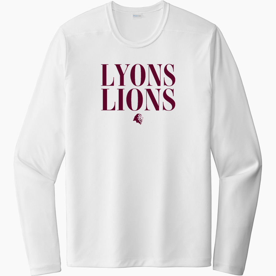 LYONS CENTRAL HIGH SCHOOL LIONS <span class="pdp-name-mascot">LYONS LIONS</span> Sport-Tek Men's Posi-UV Pro Long Sleeve T-Shirt