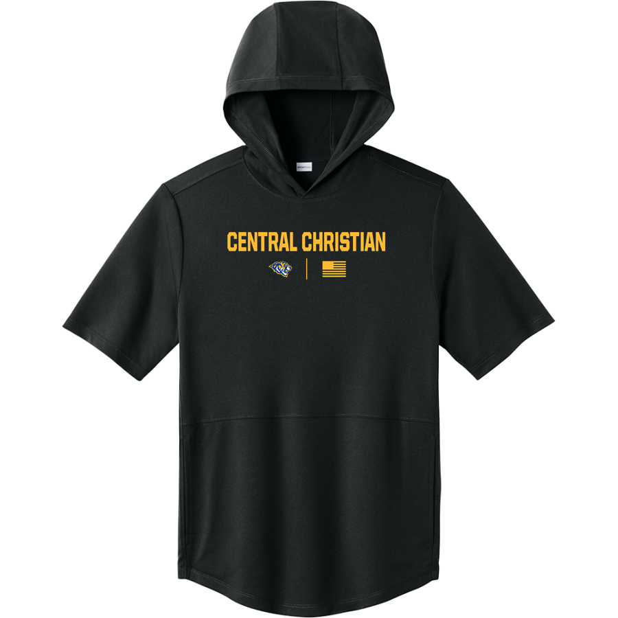 Central Christian Tigers <span class="pdp-name-mascot">Central Christian College Tigers</span> Sport-Tek Men's Club Short Sleeve Hoodie