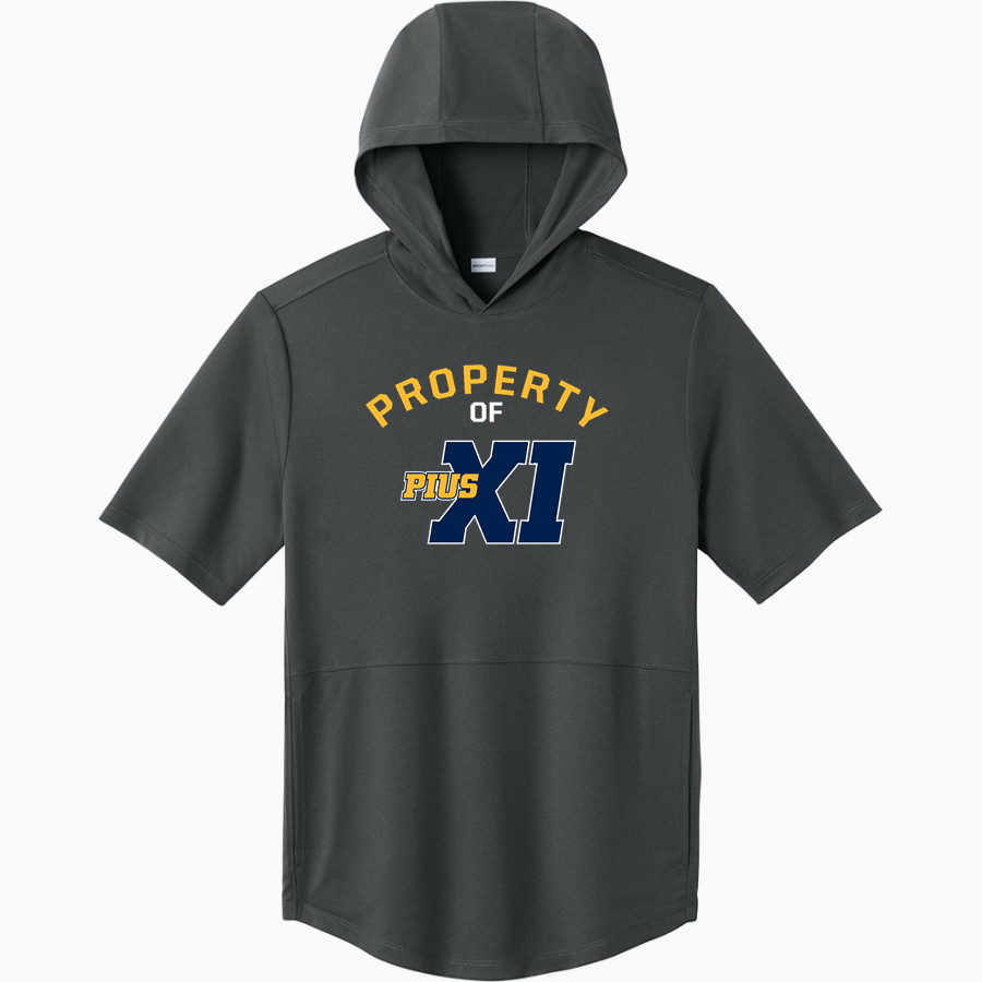 Pius XI Catholic High School Official Online Store <span class="pdp-name-mascot">Pius XI Popes</span> Sport-Tek Men's Club Short Sleeve Hoodie