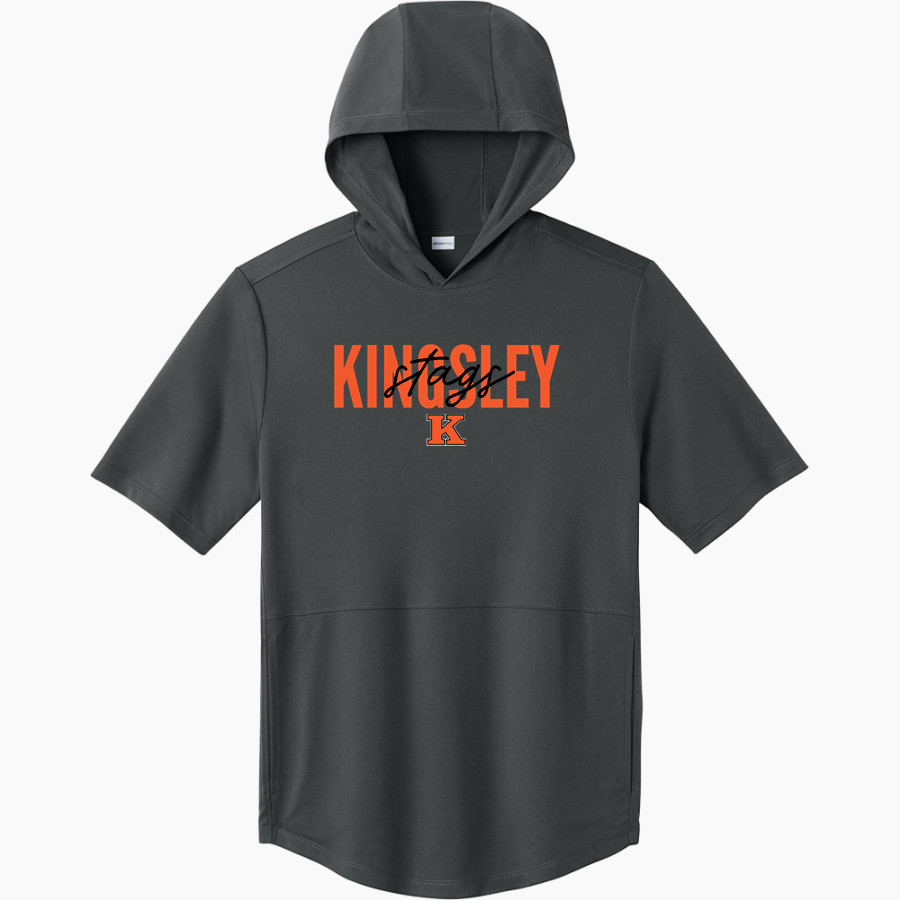 KINGSLEY HIGH SCHOOL STAGS <span class="pdp-name-mascot">KINGSLEY AREA STAGS</span> Sport-Tek Men's Club Short Sleeve Hoodie