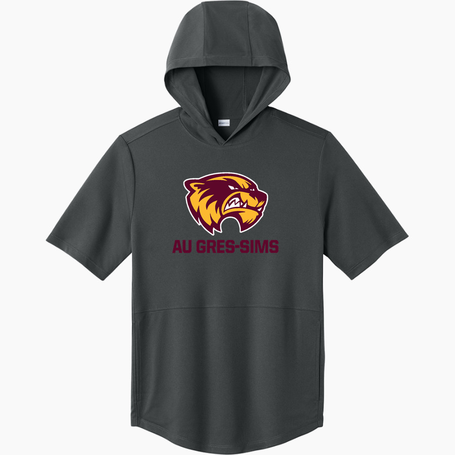 Au Gres-Sims HIGH SCHOOL WOLVERINES <span class="pdp-name-mascot">AU GRES - SIMS WOLVERINES</span> Sport-Tek Men's Club Short Sleeve Hoodie
