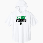 HILLCREST HIGH SCHOOL HUSKIES <span class="pdp-name-mascot">HILLCREST HUSKIES</span> Sport-Tek Men's Club Short Sleeve Hoodie Front Thumbnail
