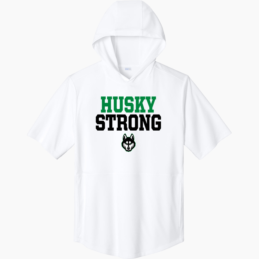 HILLCREST HIGH SCHOOL HUSKIES <span class="pdp-name-mascot">HILLCREST HUSKIES</span> Sport-Tek Men's Club Short Sleeve Hoodie