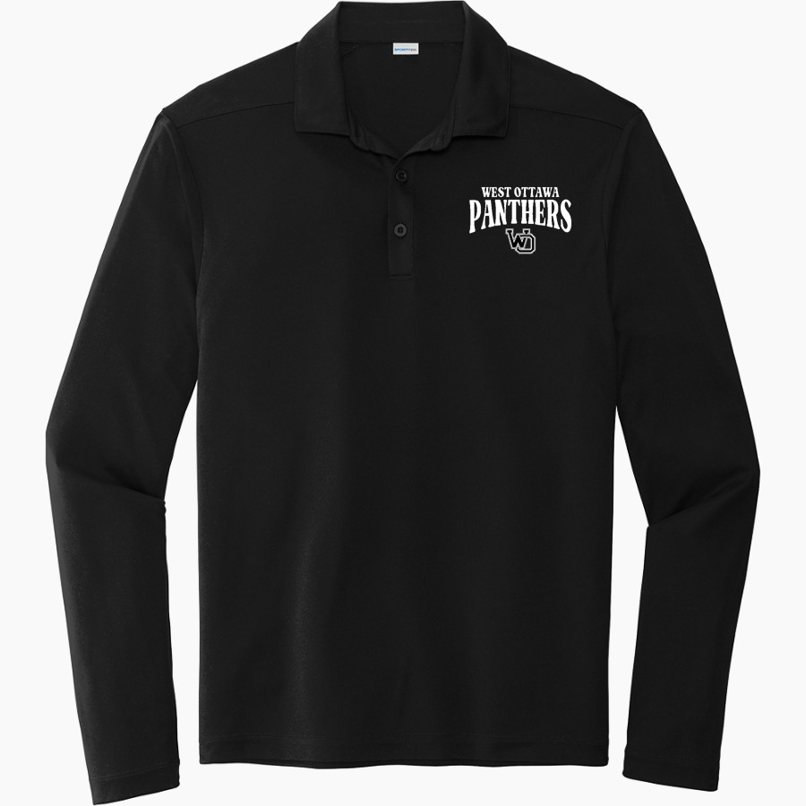 West Ottawa Panthers <span class="pdp-name-mascot">West Ottawa Panthers</span> Sport-Tek Posi-UV Pro Long Sleeve Polo