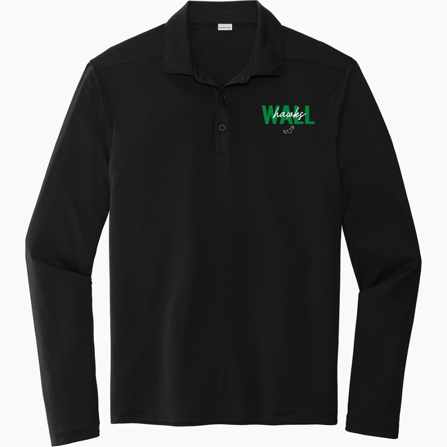 WALL HIGH SCHOOL HAWKS Sport-Tek Posi-UV Pro Long Sleeve Polo