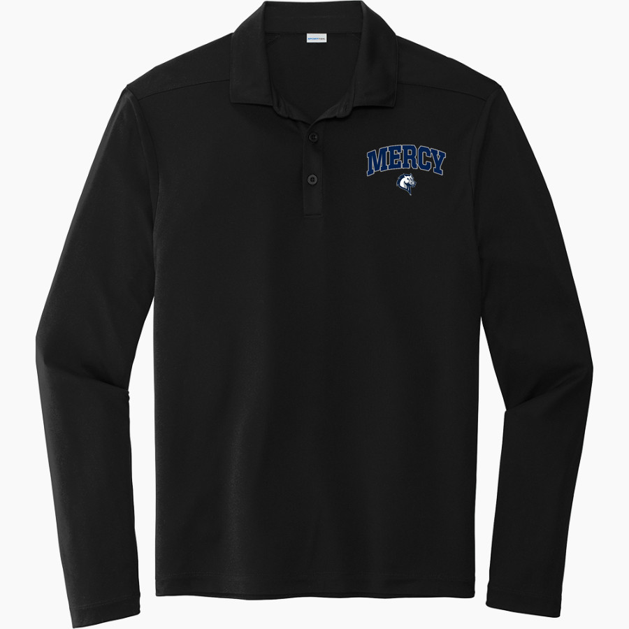 Mercy University Mavericks Online Store Sport-Tek Posi-UV Pro Long Sleeve Polo